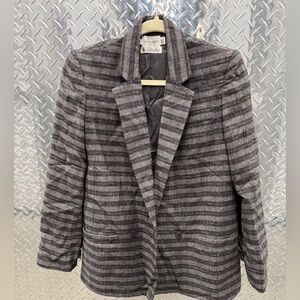 Gray Striped Women's Blazer